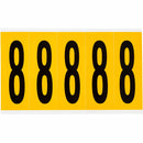 Brady 1560-8 Identical numbers and letters on one card for indoor and outdoor use 097098