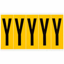 Brady 1560-Y Identical numbers and letters on one card for indoor and outdoor use 097124