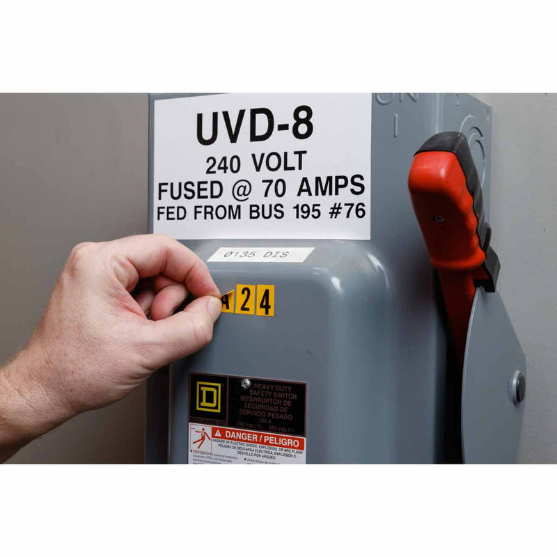 Brady 1520-M Identical numbers and letters on one card for indoor and outdoor use 044022