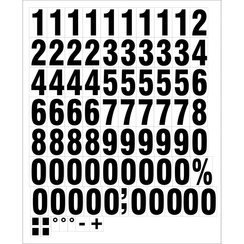 Brady MAGNETIC NUMBERS WHITE 39/43MM Magnetic Numbers on a sheet 224066