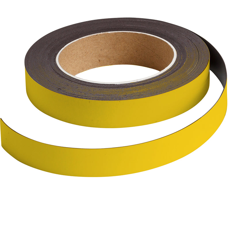 Brady MAGN TAPE WRITE ON/WIPE YL 25MMX10M Magnetic strips write-on/wipe-off on roll 225178