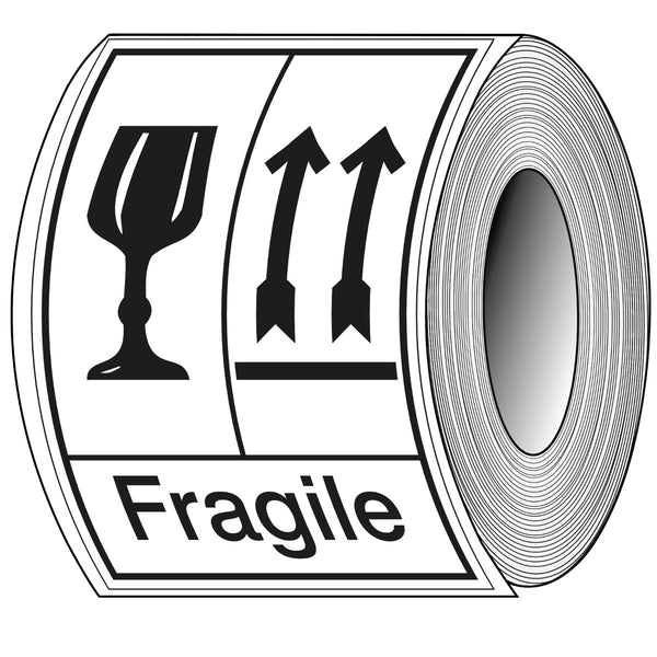 Brady T/Ste14-Pap-148X210-1000 Packaging Labels - Fragile, This side up 237831