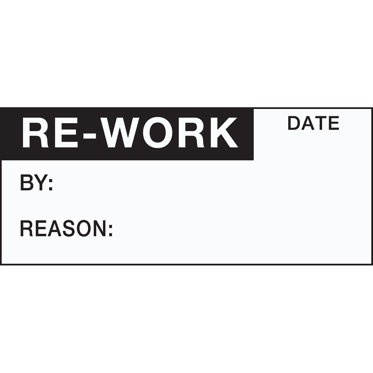 Brady WO-5-WT Quality Control labels - Re-work 256012