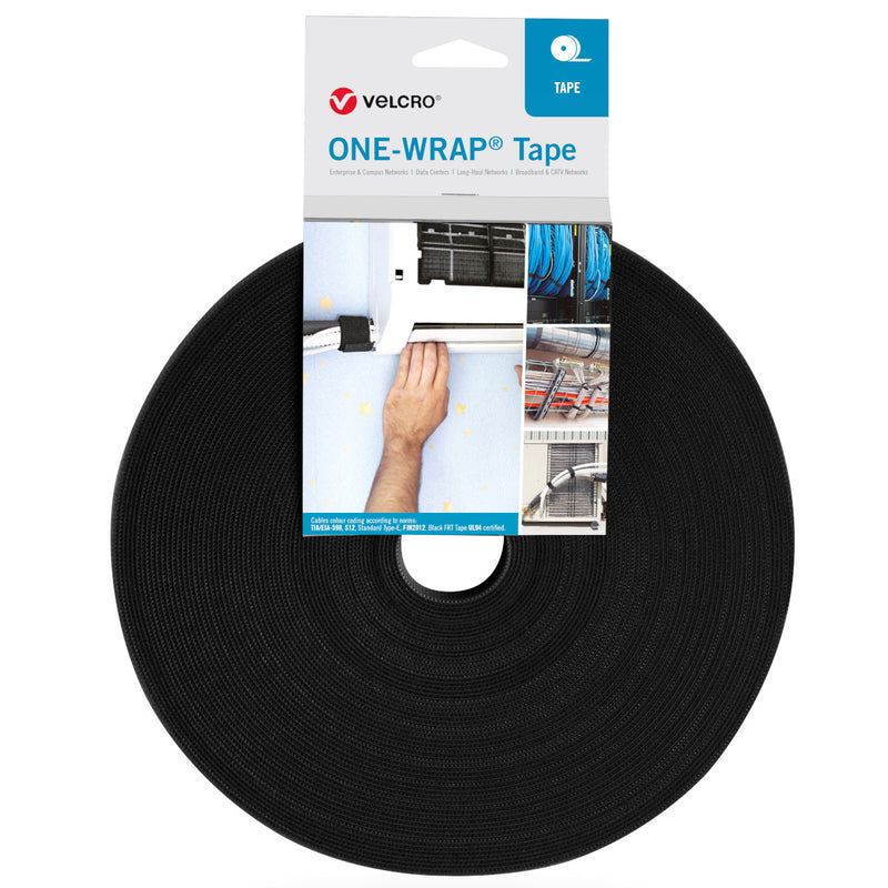 Brady VELCRO ONE-WRAP TAPE 13mm x 25m BK VELCRO® ONE-WRAP® tape 13mm x 25m black 307036