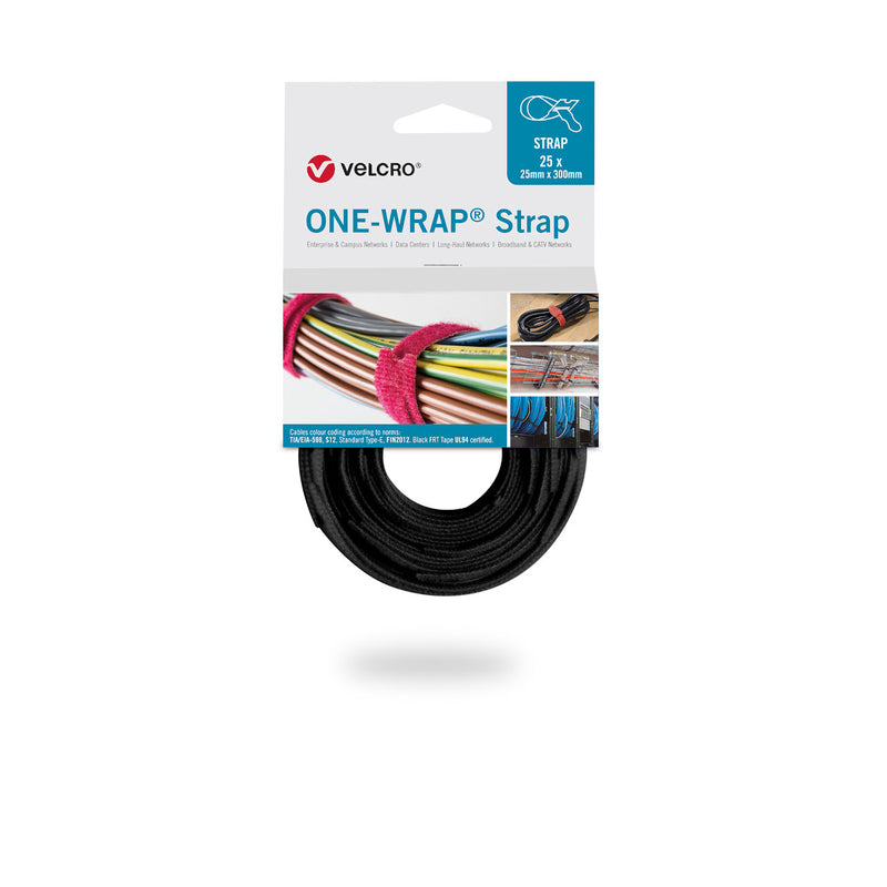 Brady VELCRO ONE-WRAP STRAP 25mm x 300mm BK VELCRO® ONE-WRAP® strap 25mm x 300mm black 307037