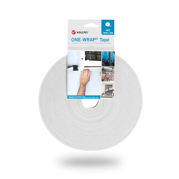 Brady VELCRO ONE-WRAP TAPE 16mm x 25m WH VELCRO® ONE-WRAP® tape 16mm x 25m white 309630