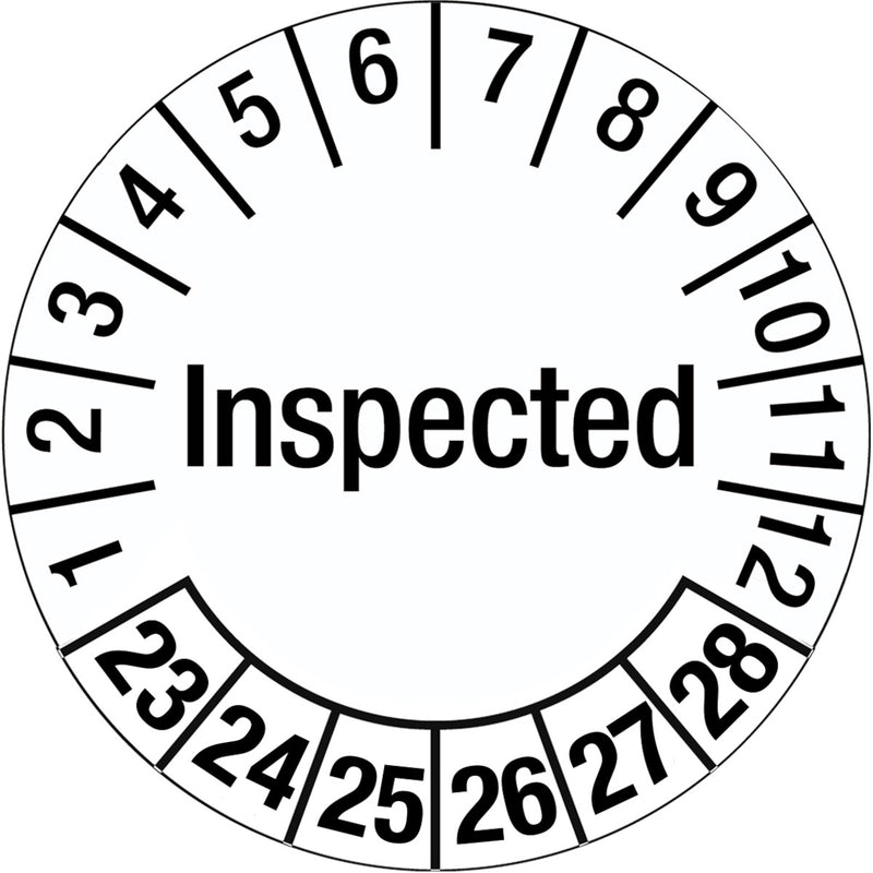 Brady 317743 Inspection Date Label - Inspected 317743