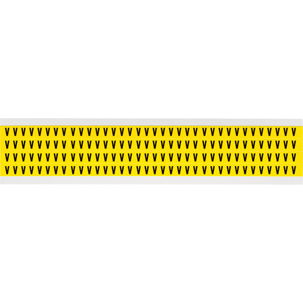 Brady 3400-V Identical numbers and letters on one card for indoor use 034032