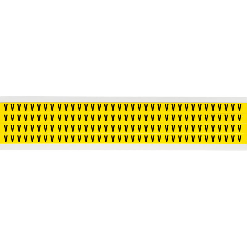 Brady 3400-V Identical numbers and letters on one card for indoor use 034032