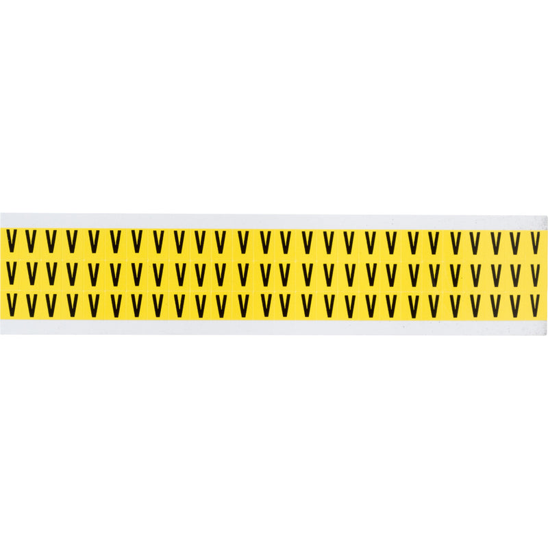 Brady 3410-V Identical numbers and letters on one card for indoor use 034132