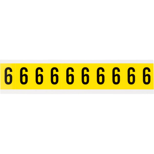 Brady 3430-6 Identical numbers and letters on one card for indoor use 034306