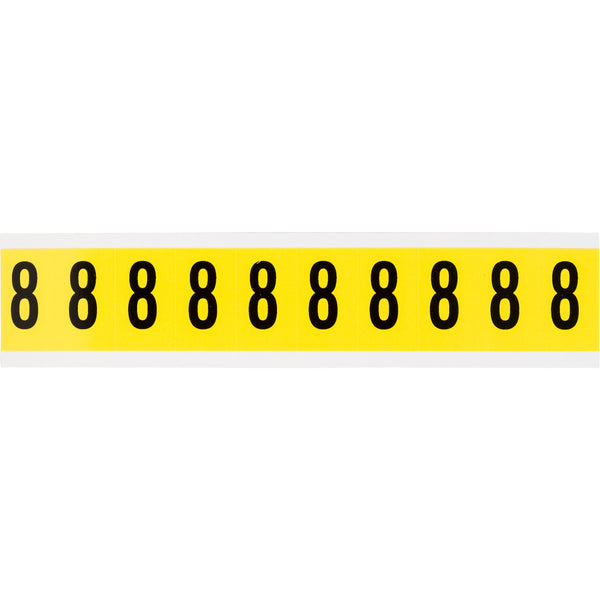 Brady 3430-8 Identical numbers and letters on one card for indoor use 034308