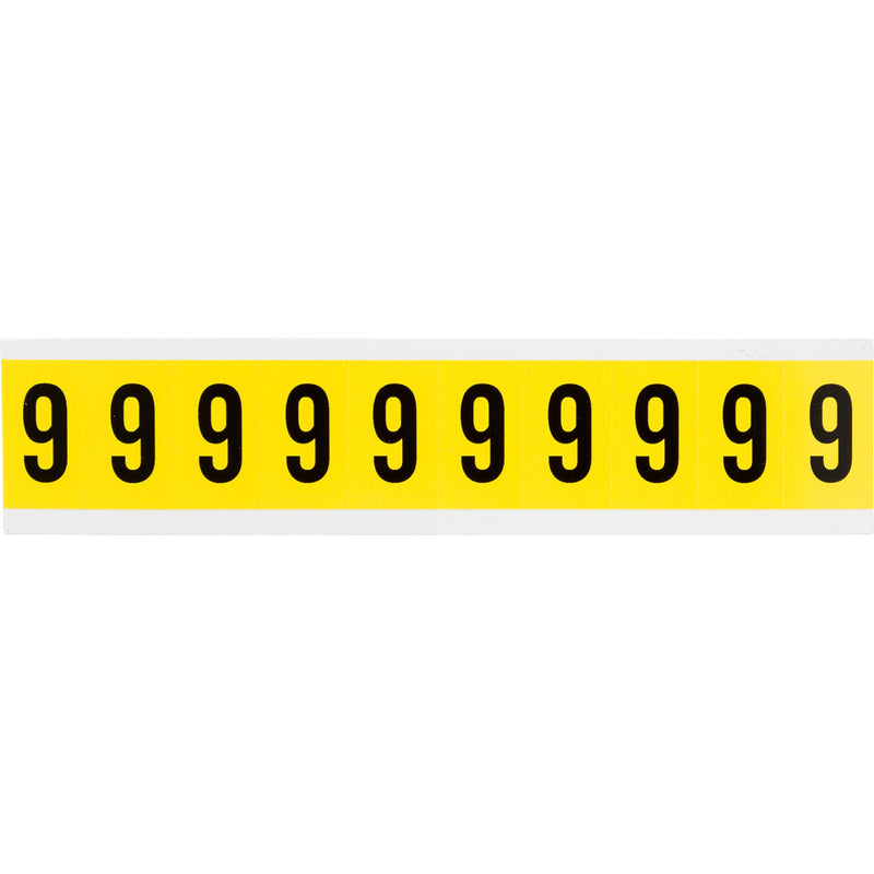 Brady 3430-9 Identical numbers and letters on one card for indoor use 034309