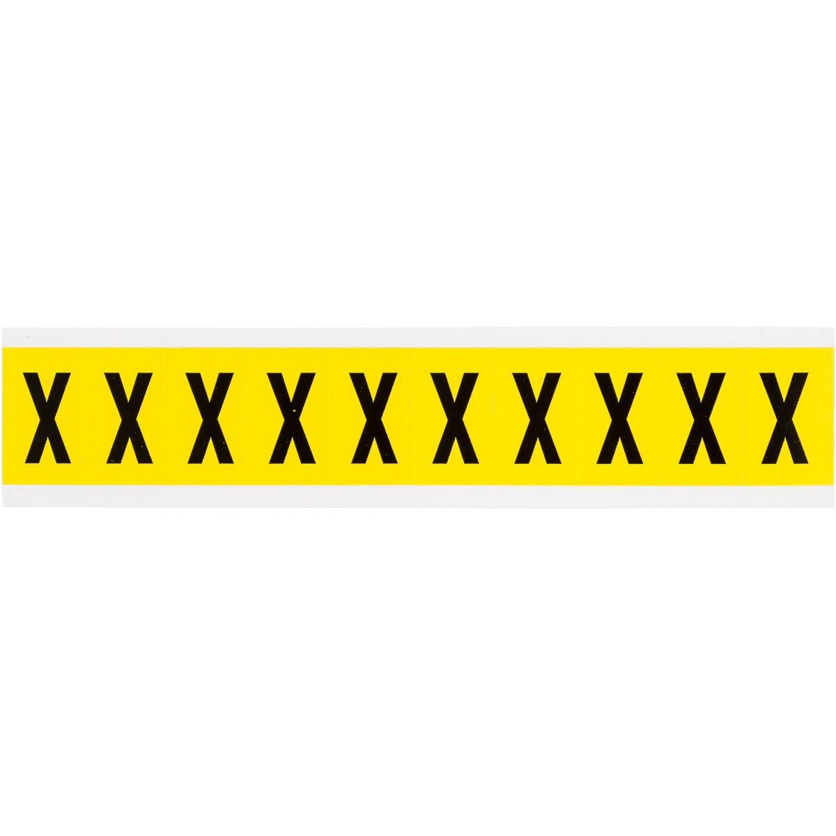 Brady 3430-X Identical numbers and letters on one card for indoor use 034334