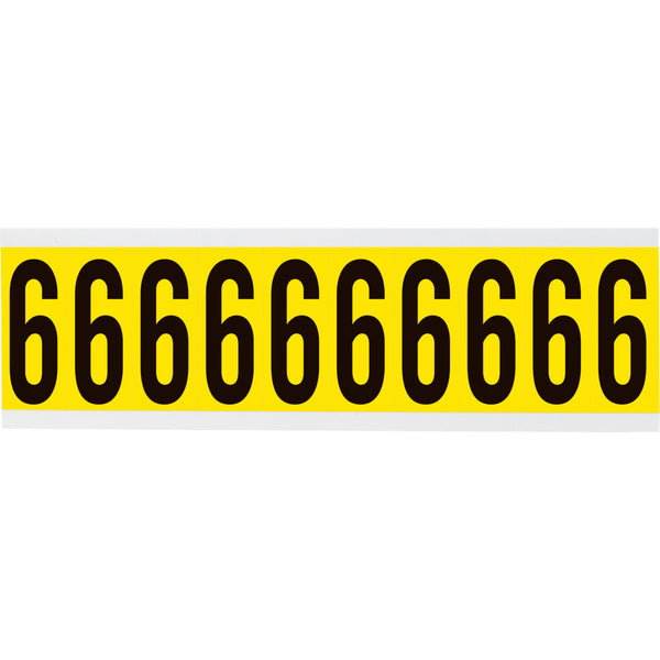 Brady 3440-6 Identical numbers and letters on one card for indoor use 034406