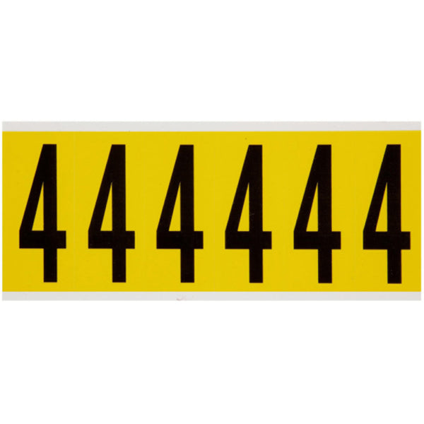 Brady 3450-4 Identical numbers and letters on one card for indoor use 034504