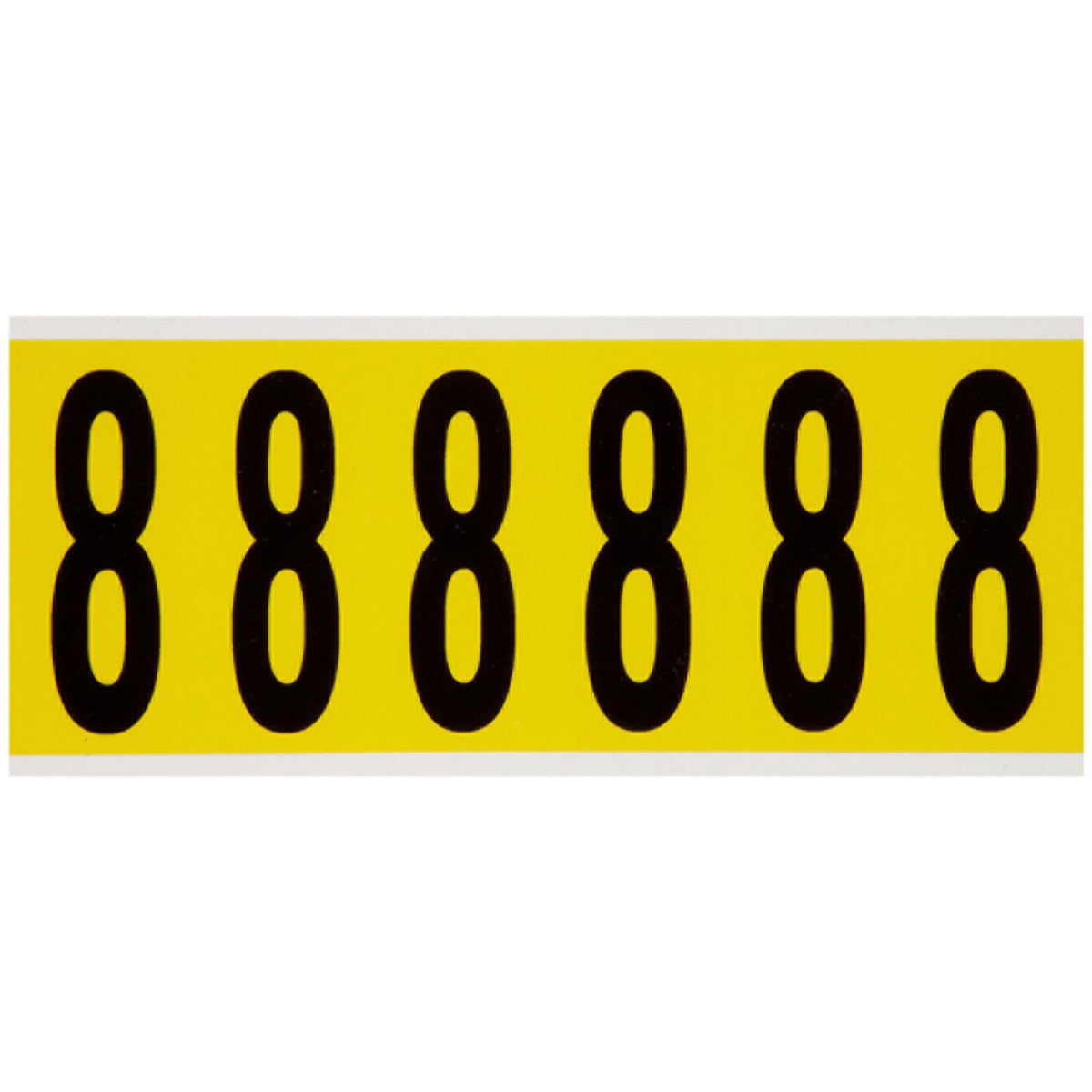 Brady 3450-8 Identical numbers and letters on one card for indoor use 034508