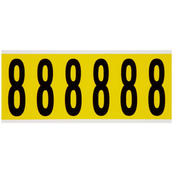 Brady 3450-8 Identical numbers and letters on one card for indoor use 034508