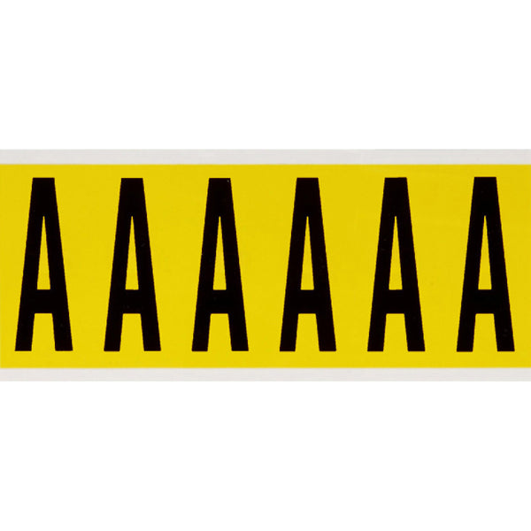 Brady 3450-A Identical numbers and letters on one card for indoor use 034511