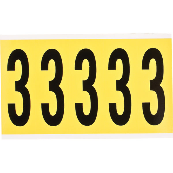 Brady 3460-3 Identical numbers and letters on one card for indoor use 034603