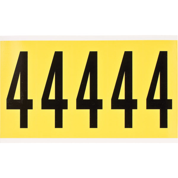 Brady 3460-4 Identical numbers and letters on one card for indoor use 034604