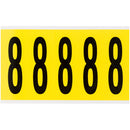 Brady 3460-8 Identical numbers and letters on one card for indoor use 034608