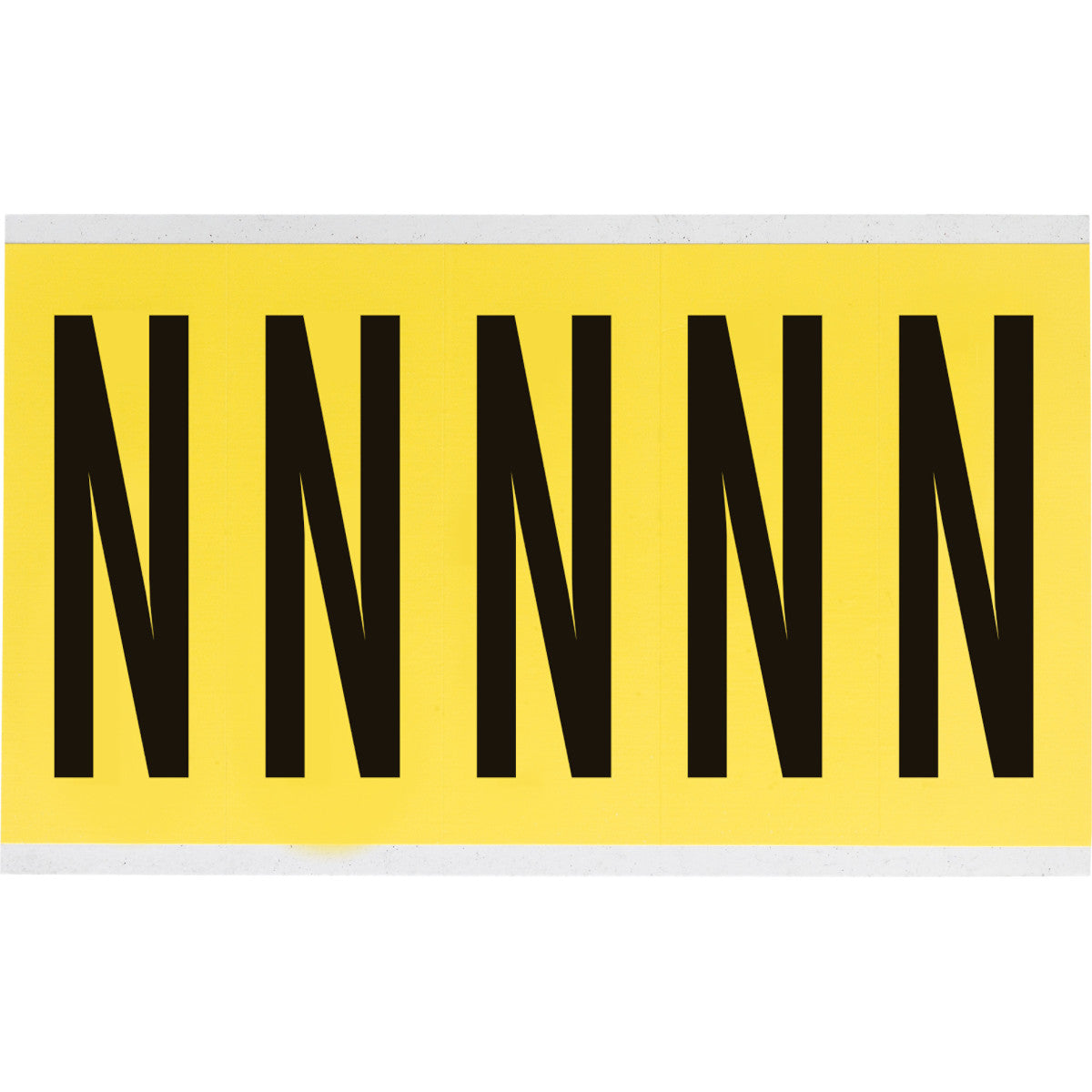 Brady 3460-N Identical numbers and letters on one card for indoor use 034624