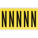 Brady 3460-N Identical numbers and letters on one card for indoor use 034624