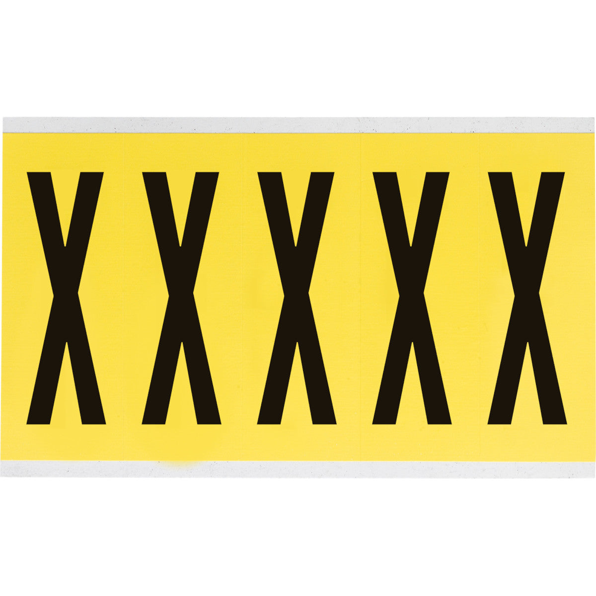 Brady 3460-X Identical numbers and letters on one card for indoor use 034634