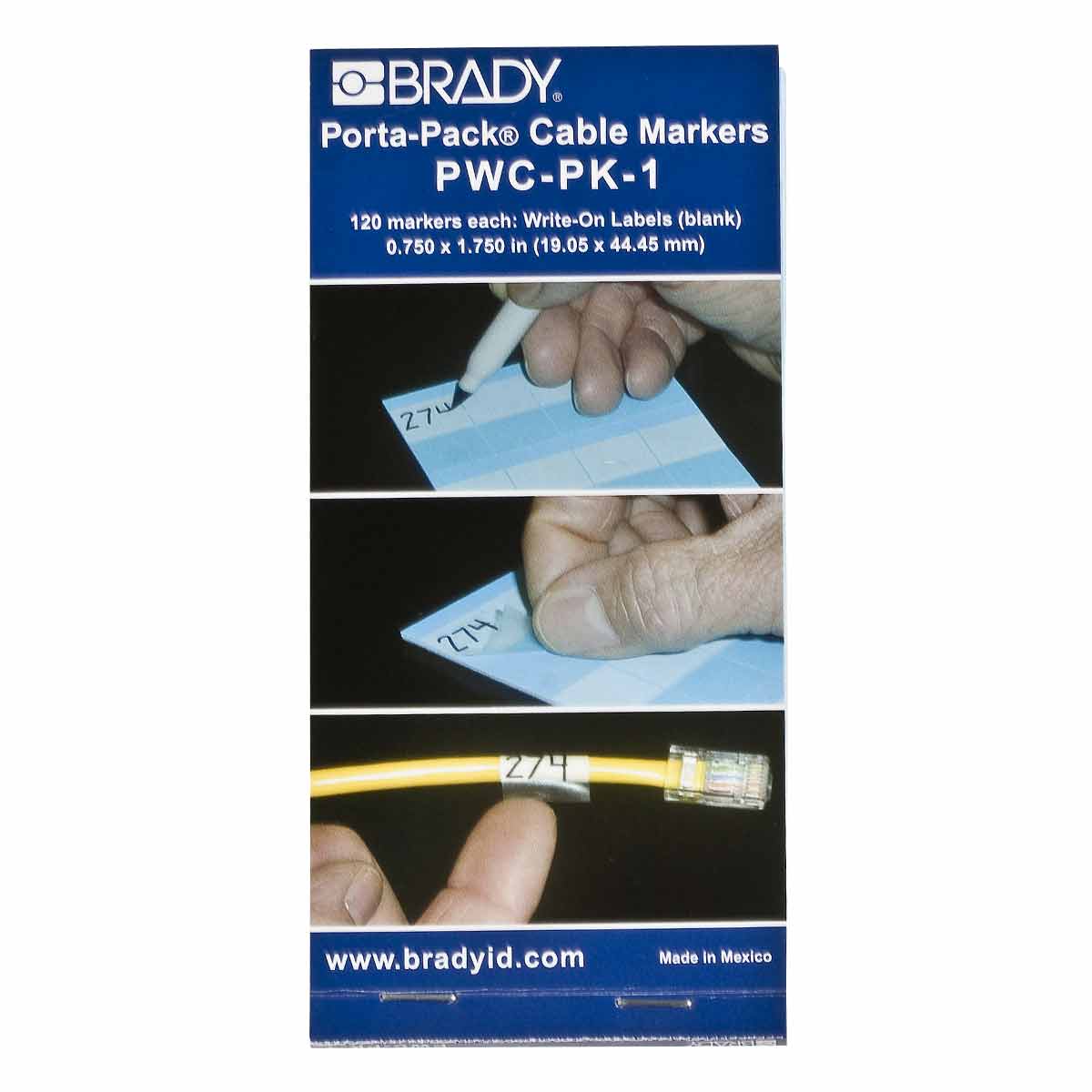 Brady PWC-PK-1 Porta-Pack Wire Marker Books - Write-on Self-laminating Markers 035400