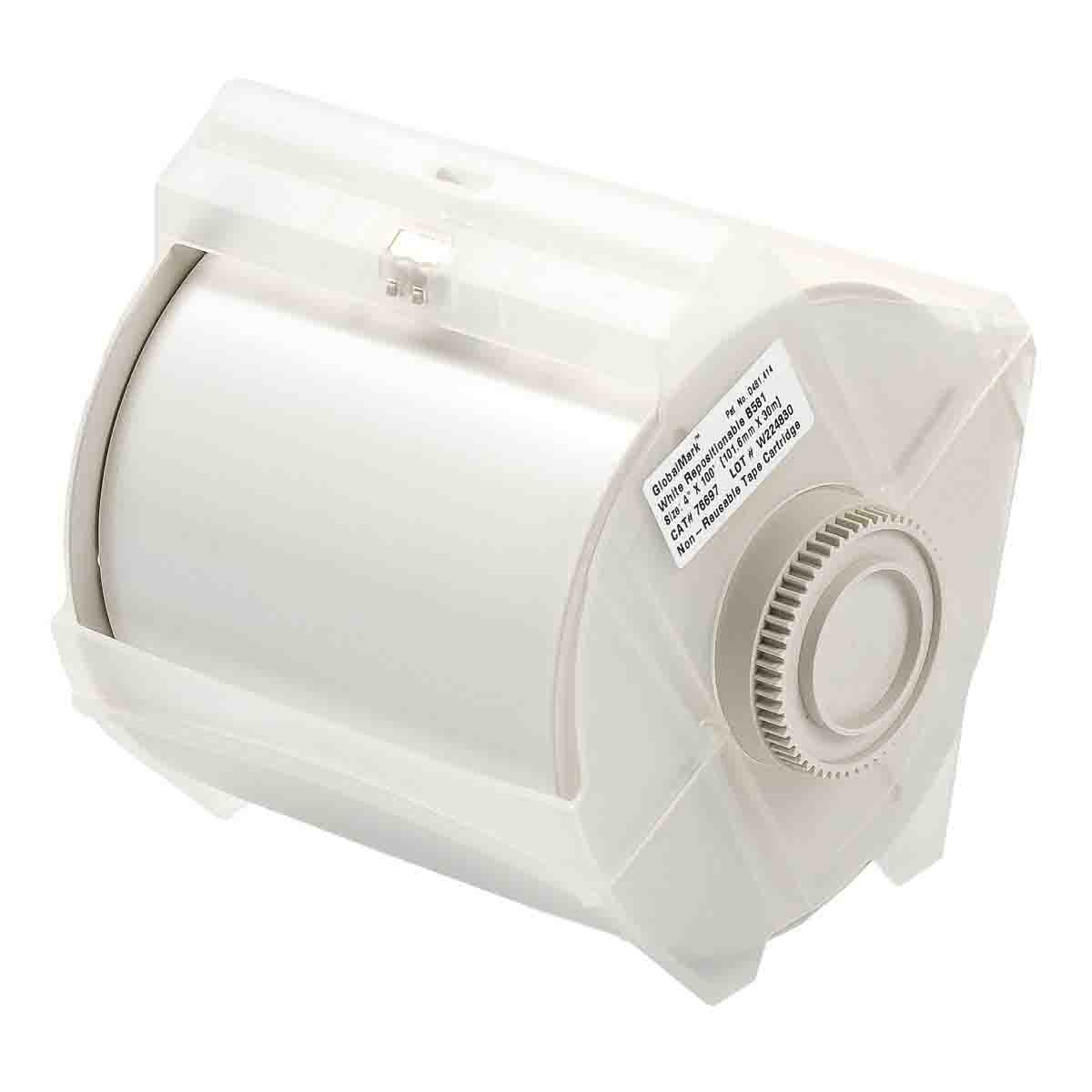 Brady Globalmark tapes - B-581 100 mm Repositionable White Globalmark Repositionable Vinyl Film 076697