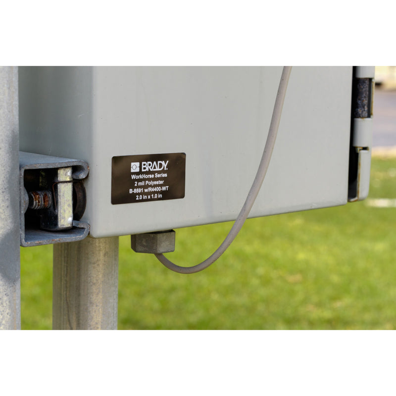 Brady B33C-4000-8591-BK B33 Continuous Weather Resistant Outdoor Polyester Labels 151390