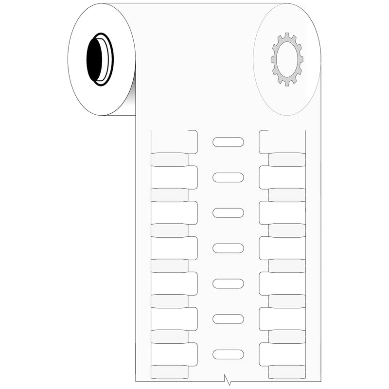 Brady B33-12x4,4-7697-WT Rigid Durasleeve Wire Marking Inserts For Bbp33/I3300 Printers 198746