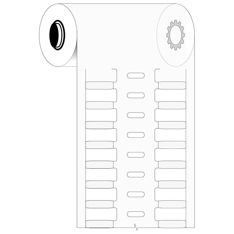 Brady B33-16x4,4-7697-WT Rigid Durasleeve Wire Marking Inserts For Bbp33/I3300 Printers 198747