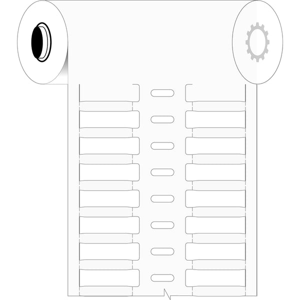 Brady B33-23x4,4-7697-WT Rigid Durasleeve Wire Marking Inserts For Bbp33/I3300 Printers 198748