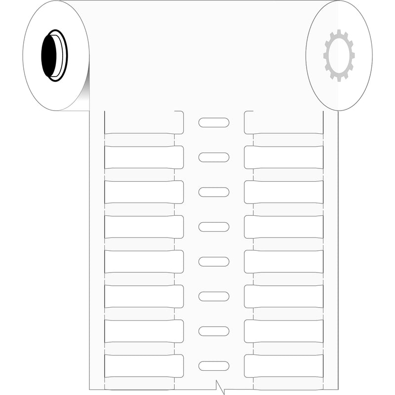 Brady B33-23x4,4-7697-WT Rigid Durasleeve Wire Marking Inserts For Bbp33/I3300 Printers 198748