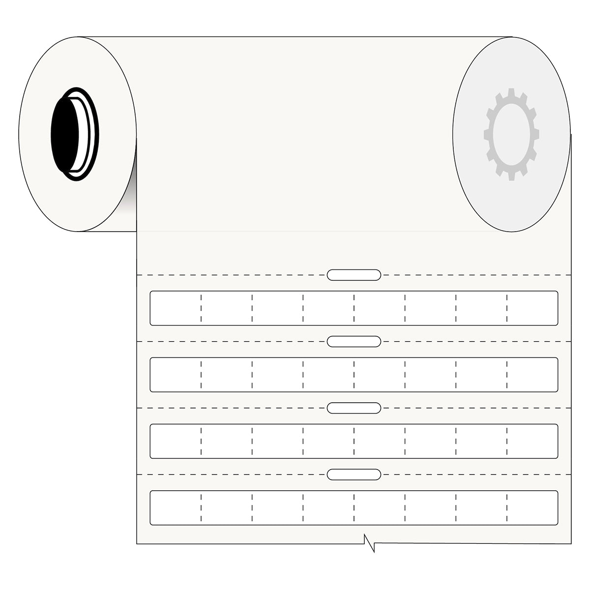 Brady B33-289-492-WT PCR Tube Label for BBP33/i3300 Printers 307018