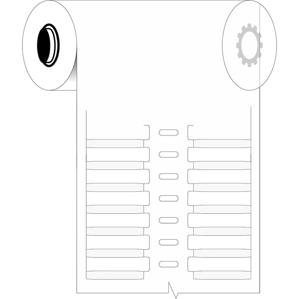 Brady B33-30x4,4-7697-WT Rigid Durasleeve Wire Marking Inserts For Bbp33/I3300 Printers 198749