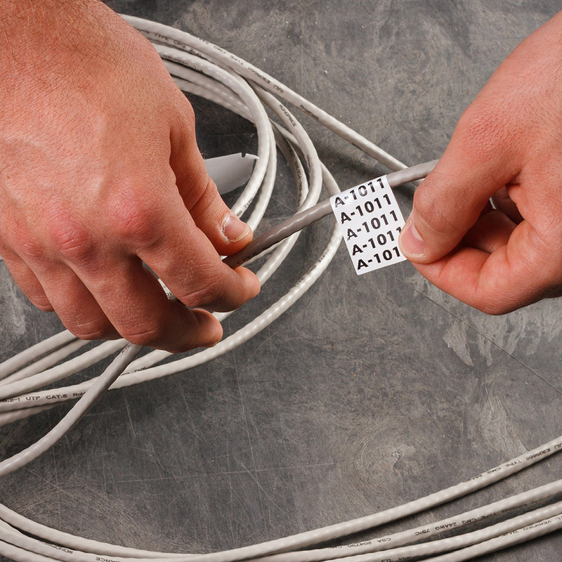 Brady M6-41-437-WT-CM Self-Extinguishing Tedlar Wrap Around Labels for M610, M611, BMP61, M710 (with media adapter) and BMP71 (with media adapter) 174379