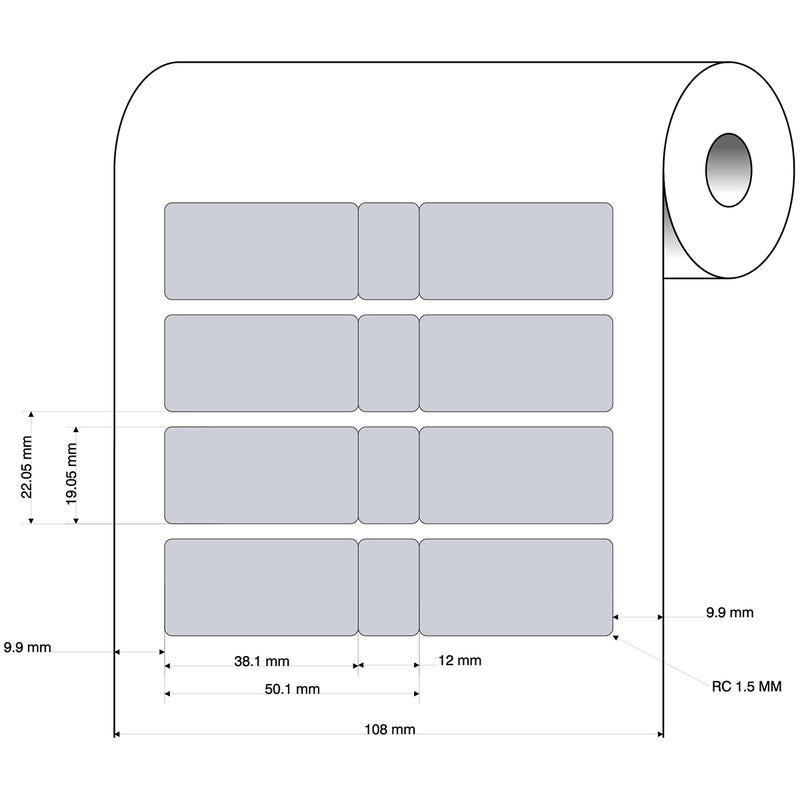 Brady BPT-6-8423-2.5 Thermal Transfer Printable Labels 236715