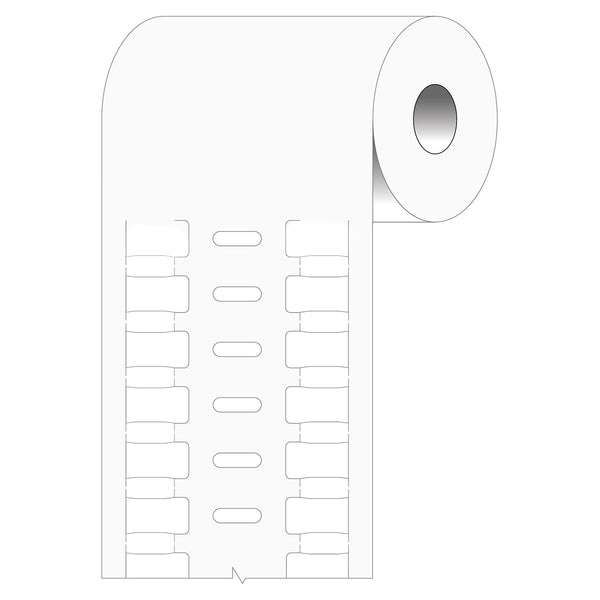 Brady BPTRDS-10x4,4-7697-WT Thermal Transfer Printable Rigid DuraSleeve Wire Marking Inserts 198739