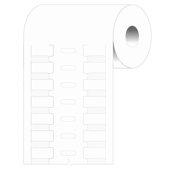 Brady BPTRDS-12x4,4-7697-WT Thermal Transfer Printable Rigid DuraSleeve Wire Marking Inserts 198740