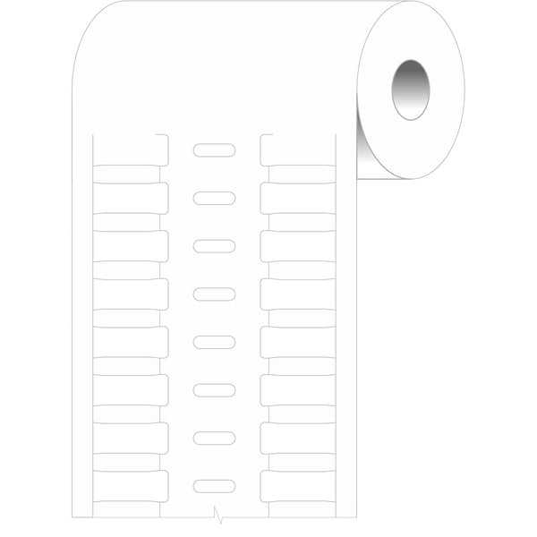 Brady BPTRDS-16x4,4-7697-WT Thermal Transfer Printable Rigid DuraSleeve Wire Marking Inserts 198741