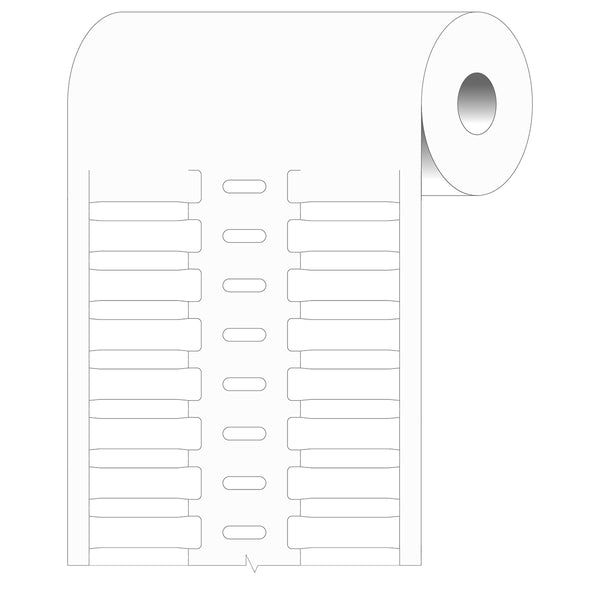 Brady BPTRDS-23x4,4-7697-WT Thermal Transfer Printable Rigid DuraSleeve Wire Marking Inserts 198742