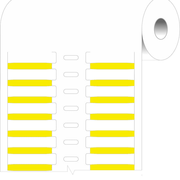 Brady BPTRDS-30x4,4-7696-YL Thermal Transfer Printable Rigid DuraSleeve Wire Marking Inserts 622075