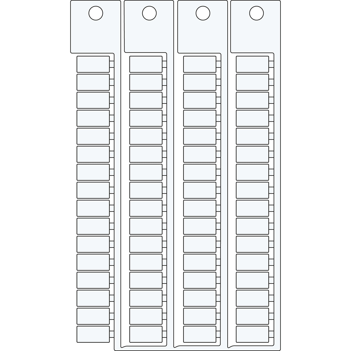 Brady TERMIN.BLOCK TAGS CABUR CBD CBC 5X10 4ST Terminal Block Tags - 5mm x 10mm, Single CAB510
