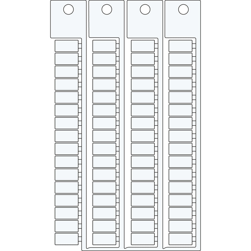 Brady TERMIN.BLOCK TAGS CABUR CBD CBC 5X10 4ST Terminal Block Tags - 5mm x 10mm, Single CAB510