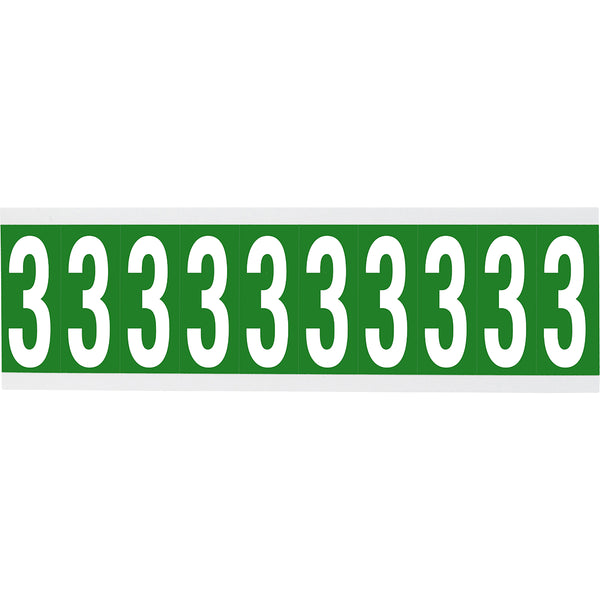 Brady CNL1G 3 Identical numbers and letters on one card for indoor use 912225