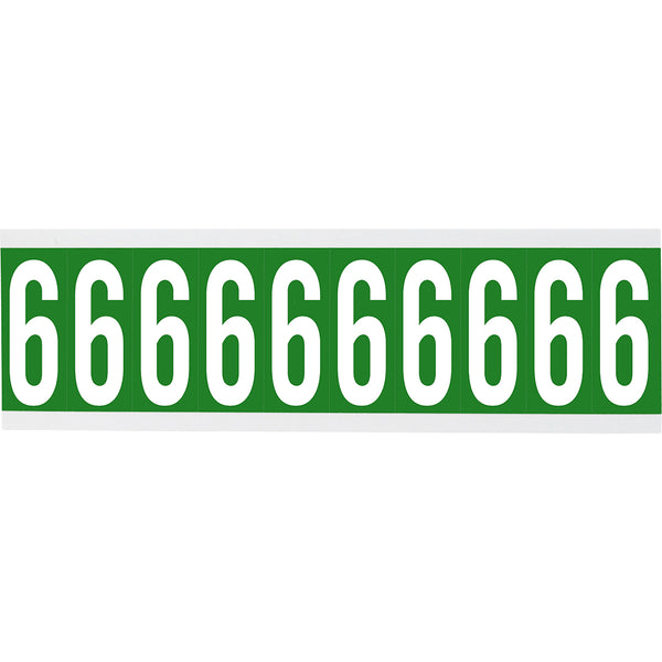 Brady CNL1G 6 Identical numbers and letters on one card for indoor use 912222