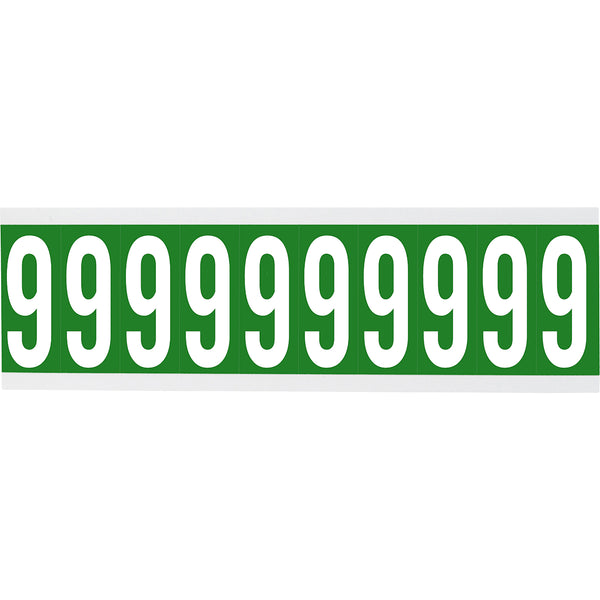 Brady CNL1G 9 Identical numbers and letters on one card for indoor use 912219